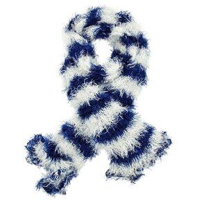 Magic Scarf Blue White Stripe Super Soft Versatile Winter Outdoor Apparel Womens